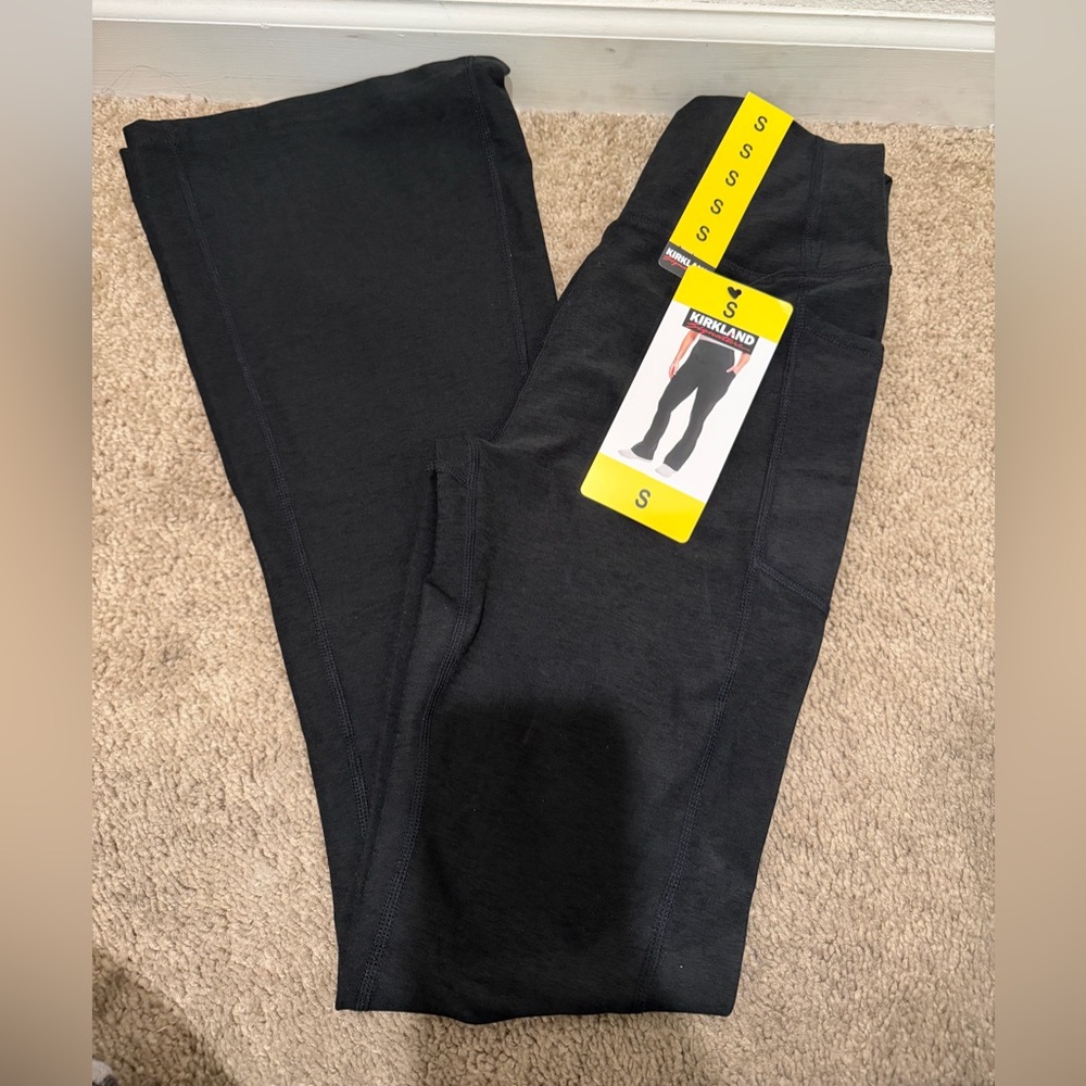 “New” Kirkland Dark Gray Flare Leggings sizeL,XL,XXL